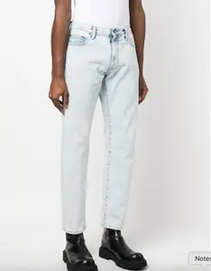 OFF WHITE SINGLE ARROW SLIM JEANS | BLEACH BLUE | 32 ITALIAN | MENS | NWT