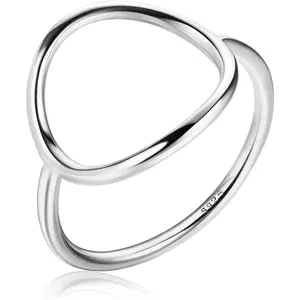 MILACOLATO 925 Sterling Silver Ring for Women Open Circle Karma Rings Polished Fashion Simple Plain Stackable Rings Size5-9