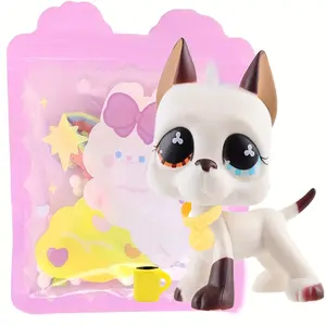 Lps Great Dane Collectible Dolls, Blue Different Eyes, Rare Collectible Figure with Accessories, Birthday, Christmas, Halloween Gift