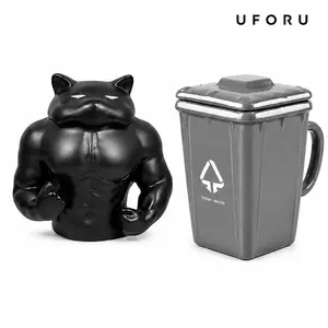 UFORU  Funny mugs,Trash Can Ceramic Cups, American Beverages, Hot Tea, Iced Coffee, Cold Boiled, Cocoa, Milk, No Power Required, Ceramic Classic Beverages Water Bottles#SummerWins#DFYD