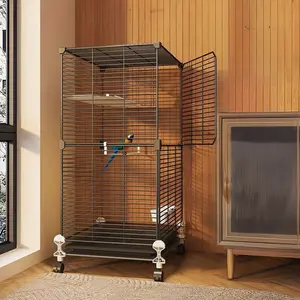 Large Parrot Cage Home Use, Iron Mesh Multi-Layer Bird Cage, Suitable for Phoenix Tiger Peacock Pearl Birds