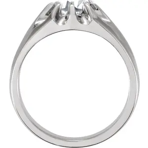 1 1/2ct Solitaire Diamond Mens Wedding Ring 10k White or Yellow Gold