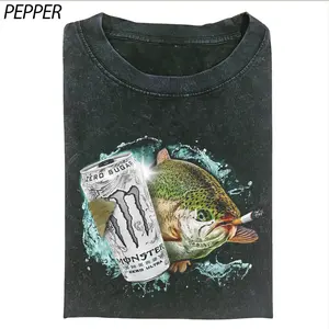 Dope ass fish 2.0 T-shirt, Funny Fishing monster Shirt, Fisherman Meme Graphic Tee, Outdoor Humor T-Shirt Womenswear Top Cotton Streetwear