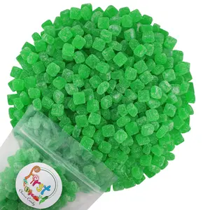 GREEN APPLE SOUR CHEWY CUBES CANDY 2 LB Snack Sweet Soft