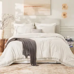 Andency Boho Tassel Comforter Set – Soft Lightweight Tassel Bedding, Cozy All-Season Bed in a Bag, 7-Piece Set