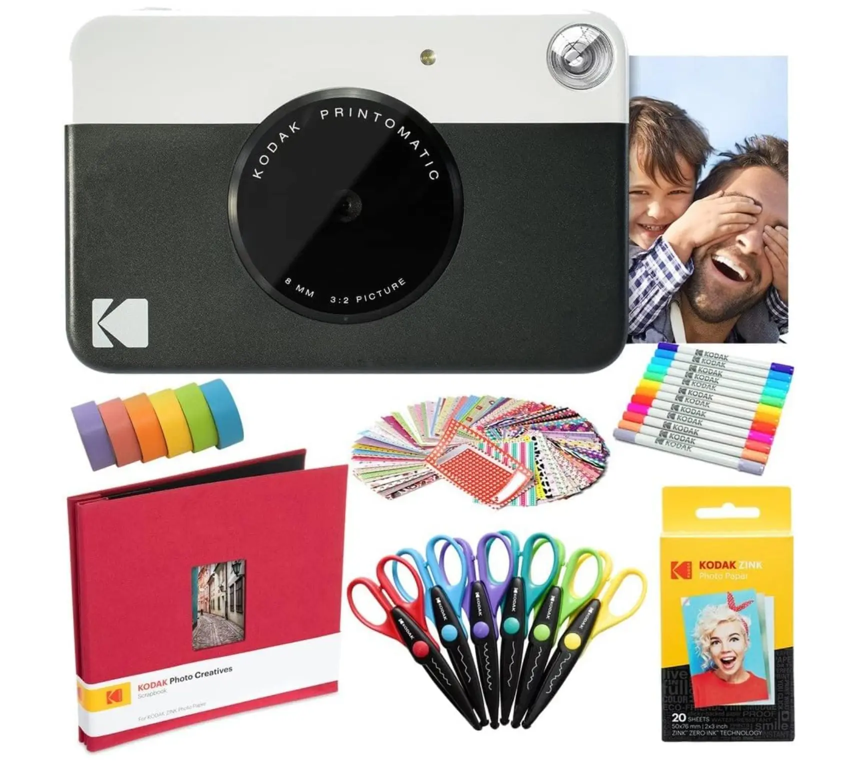 Kodak Printomatic Instant Print Camera Art Bundle Kodak Printomatic Instant Print Camera Art Bundle