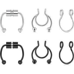 Nose Ring Hoop  Septum  Nose Stud Faux  Nose Cuffs for Non Pierced Nose  Nose  for Women Men