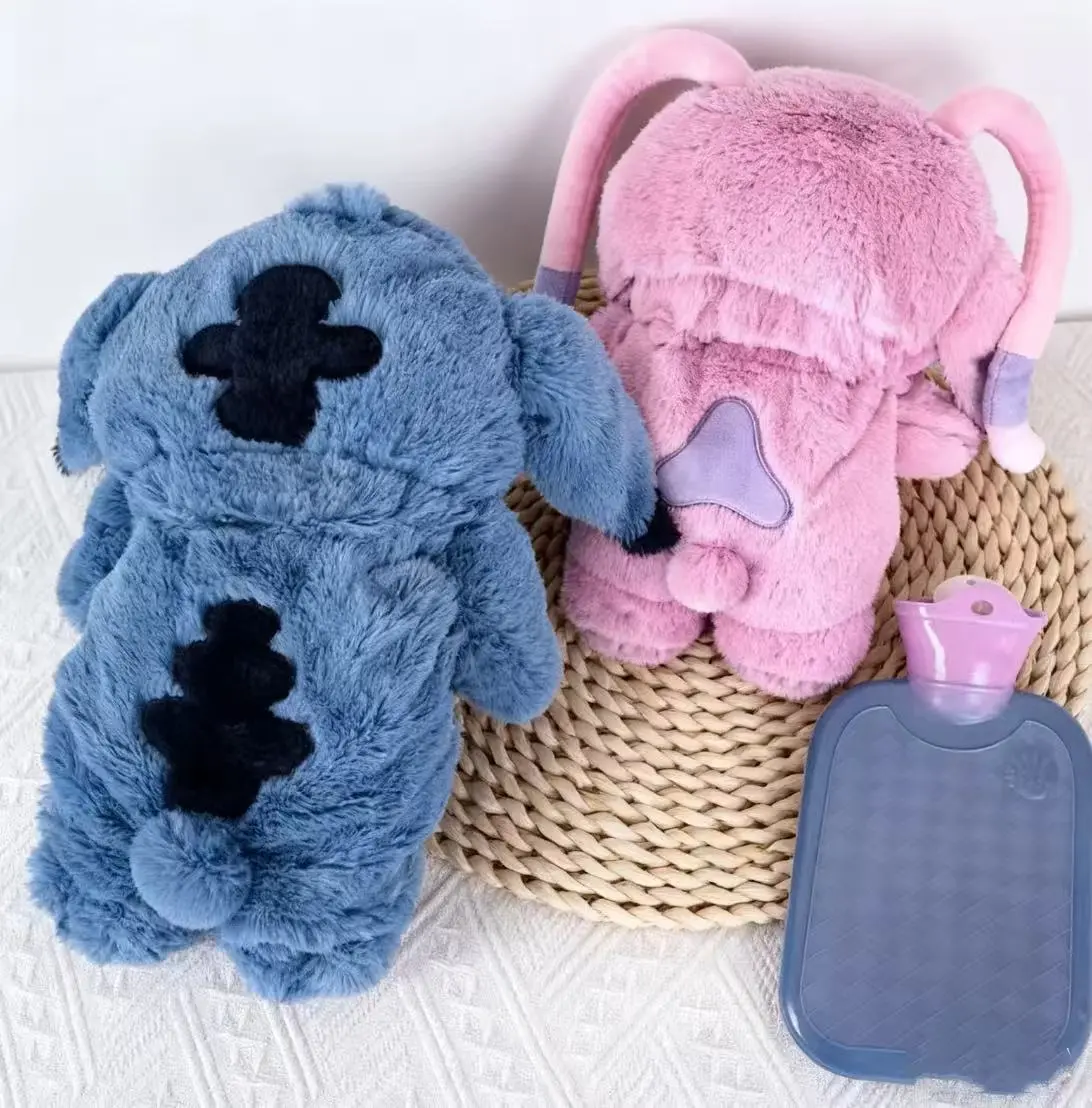 Cute Plush Duo 2-Piece Cartoon Water HandWarmer Set, Thick Plush Heat, CozyComfortable 2-Piece Warmth for Cold Nights(DIY Specialty Gift for Toys & HobbiesEnthusiasts)