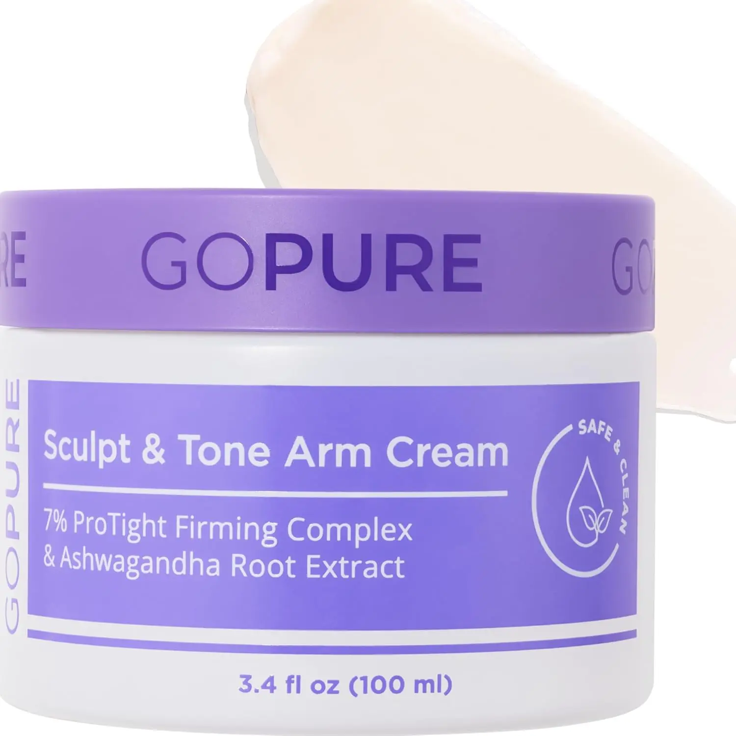 goPure Sculpt & Tone Arm Cream - Firming & Tightening Cream - Smooths, Lifts, Sculpts the Look Of Arms - ProTight Complex - Rice Protein, Shea Butter, Avocado - Clinically Tested - All Skin Types
