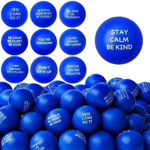 54PCS Stress Balls, Stress Balls for Adults, Soft Sponge Squeeze Toys with Inspirational Quotes, Office Classroom Stress Relief Gifts, Anxiety Relief Fidget Toys, Classroom Prizes, Student Gifts