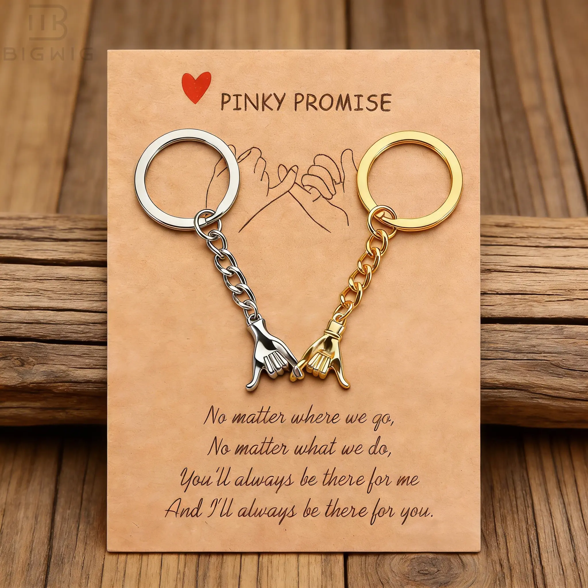 2pcs Promise Matching Keychain Set for Couples & Best Friends - Meaningful Gift for Him Her, Bestie, or Long Distance Partner, Matching Keychains for Couples Wife Husband Birthday Gifts