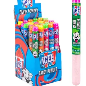 ICEE Sour Tubes Powder Candy 0.49 oz . 30 counts net wt 14.8 Sweet Fruity