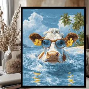 Animal Painting by Numbers Kits for Beginners Digital Oil Painting Kits Drawing DIY Acrylic Arts Craft Kit Gift for Home Decor 40x50cm Canvas easy painting Colorful Marker Set Handcraft