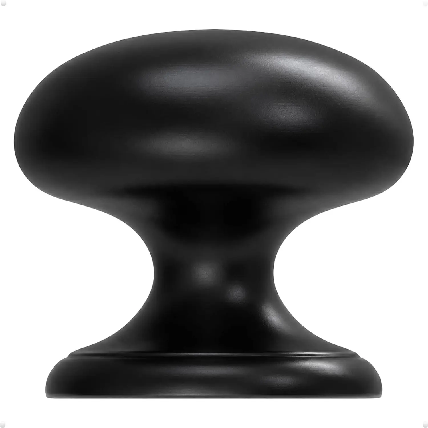 4-Pack Matte Black 1.5" Bifold Closet Door Cabinet Knobs Pulls