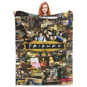 Friends Tv Show Blankets for Girls Boys Throw Blanket Super Warm Soft Plush Lightweight Fleece Flannel Blanket Christmas Birthday Winter Sofa Bedding Blanket 80"x60"