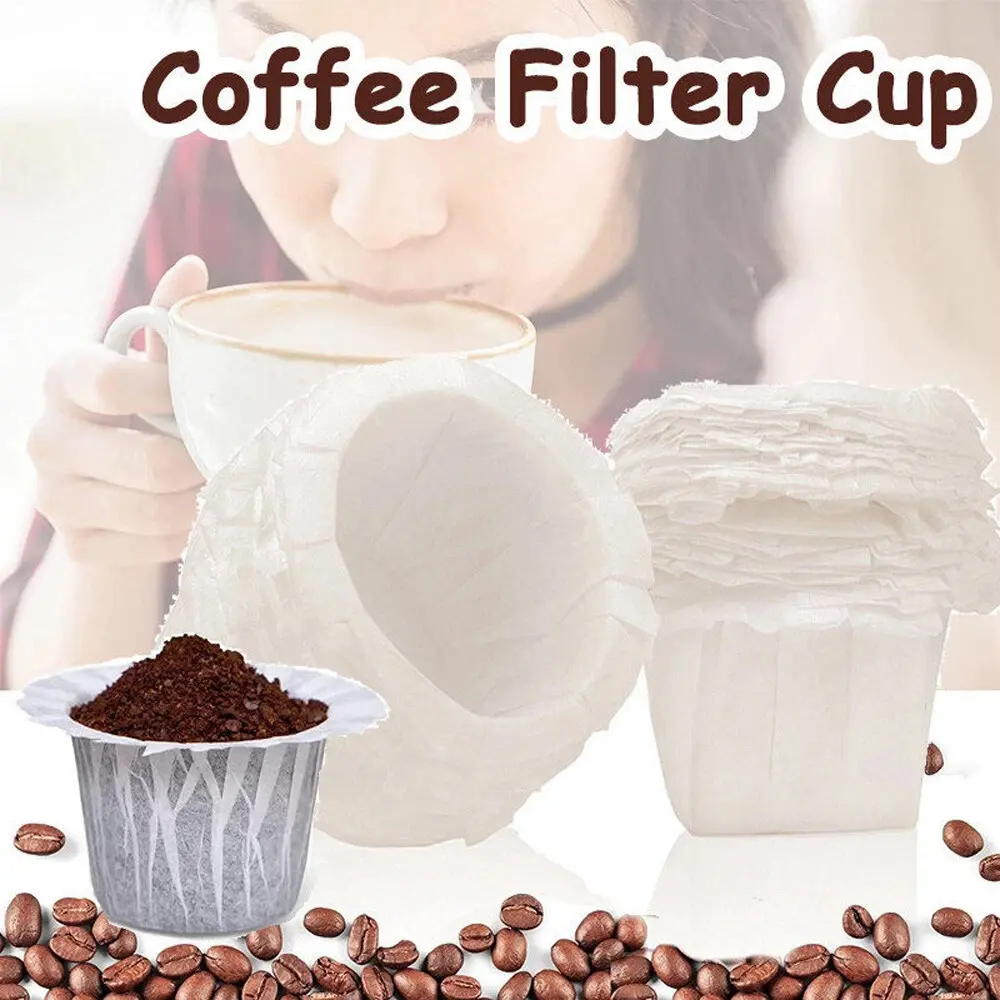 Disposable Paper Pod Filters, Keurig-Cup Replacement Parts, 100/200/300/400/500pcs, US Compatible Coffee Machine Accessory, Ideal for Coffee Lovers