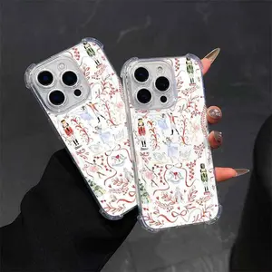 Nutcracker ballet pattern, four-corner drop-proof and non-slip TPU full-coverage phone case for the camera lens, compatible with iPhone 17, 16, 15, 14, 13, 12, 11, XS, X series and other models. Makes a great gift for friends or family.