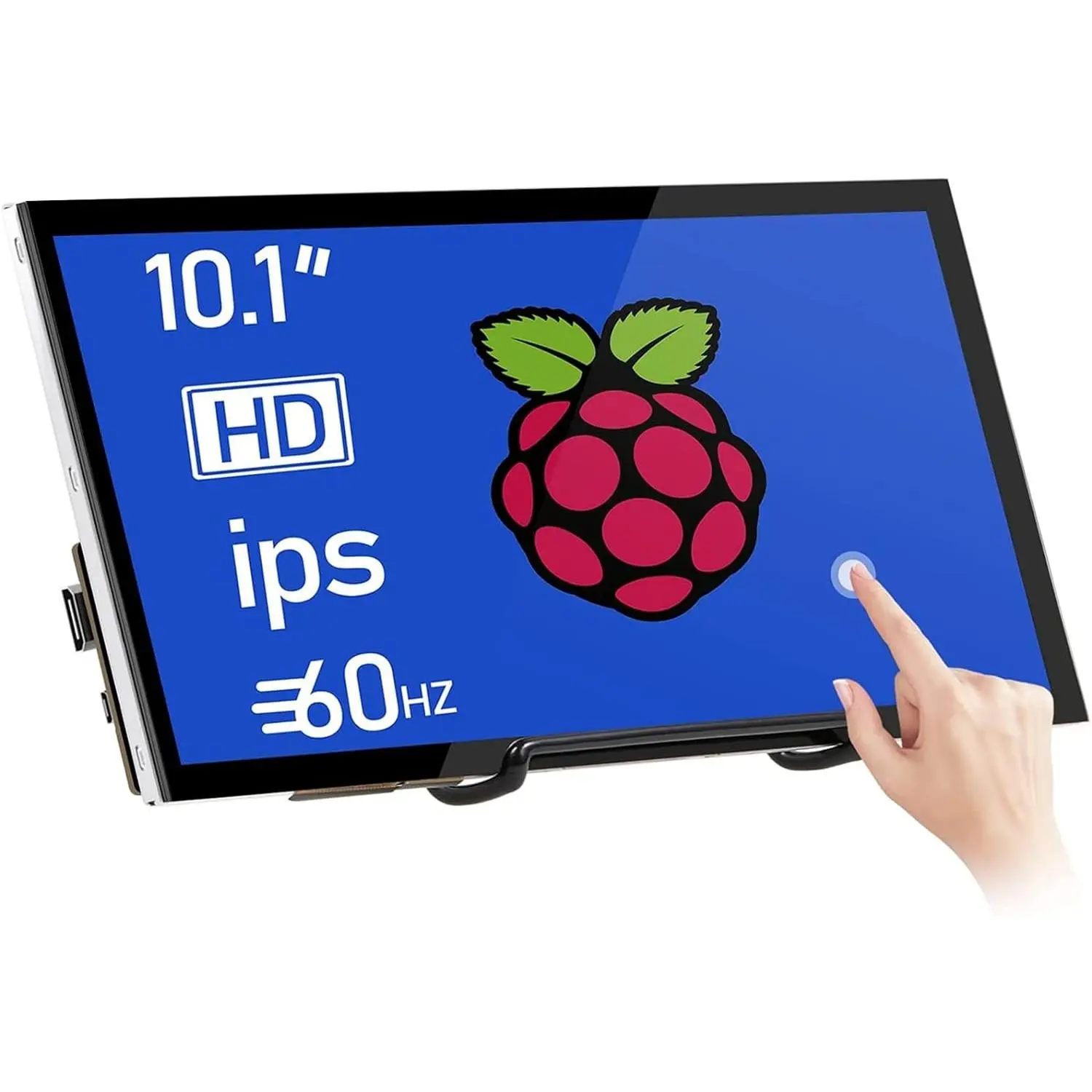 Raspberry Pi Screen 10.1 Inch Touchscreen Monitor 1024x600 Portable HDMI Monitor 16:9 IPS Screen Display for Raspberry Pi 5/4/3/2/Zero/B/B+ Win11/10/8/7, Free-Driver