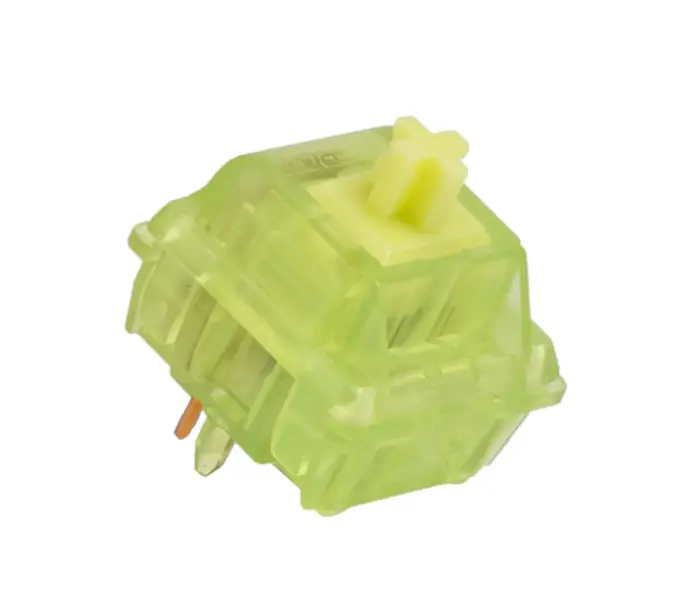 GATERON Luciola Linear Switch 55gf Operation 60gf Bottom-out Early Touch Bottom POM Stem PC Top Translucent Light Green Bottom 22mm Double-stage Spring Pre-lubed 5-Pin