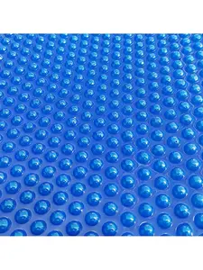 16 Mil Blue Rectangular Shape Solar Pool Cover, 12'-32' Rectangular Swimming Pool Cover