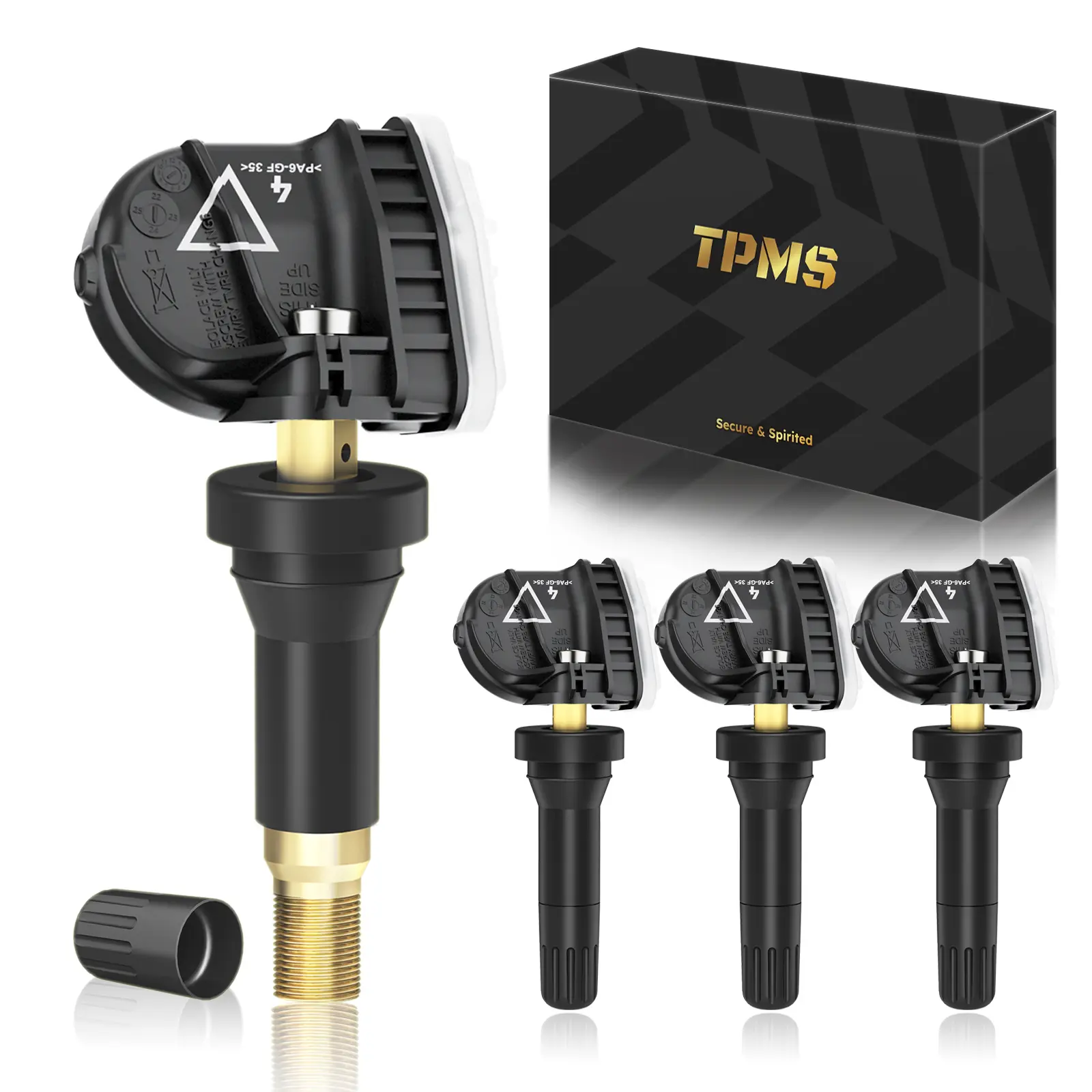 PUMBOAT TPMS GM 433Mhz Pre-Programmed,Compatible withCadillac XT5 2017-2022/Chevrolet Malibu 2016-2022|Cruze 2016-2019|Camaro(16-20)GMC Acadia 2016-2022/OE#13598773(Set of 4) Tire Pressure Sensor