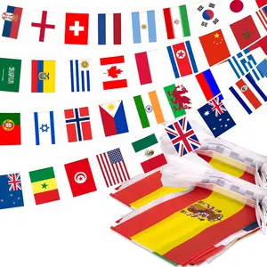 100 Countries String Flag 2 Pack, 82 ft International Flags Bunting Banner, World Flag Banner Decoration for School, Sports Events, Grand Opening, Party