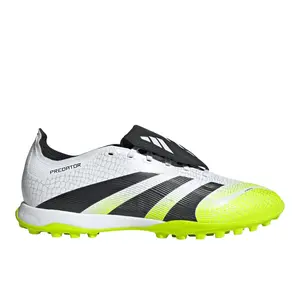 adidas Mens Predator League Fold-Over Tongue Turf Soccer Cleats  - Black, White, Yellow