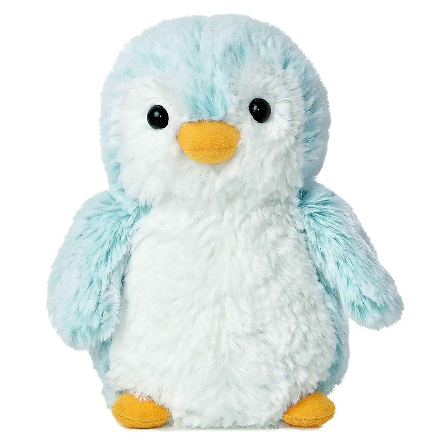 Aurora® Playful Pompom Penguin™ Brights Stuffed Animal - Vibrant Companions for Warm Cuddles - Perfect for Adults, Kids, and Birthdays - Blue 6 Inches