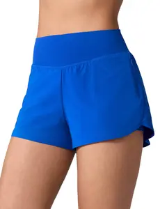 UNISSU High Waisted Running Shorts for Women 2.5'' Athletic Workout Gym Track with Liner Zip Pockets Quick Dry