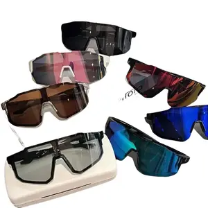 7-Pack Unisex Windproof Sports Sunglasses, European-American Large Frame Face-Slimming Design, UV Protection Outdoor Shades for Cycling, Motorcycle, Fishing & Spring Travel, Outdoor Sports Eyewear