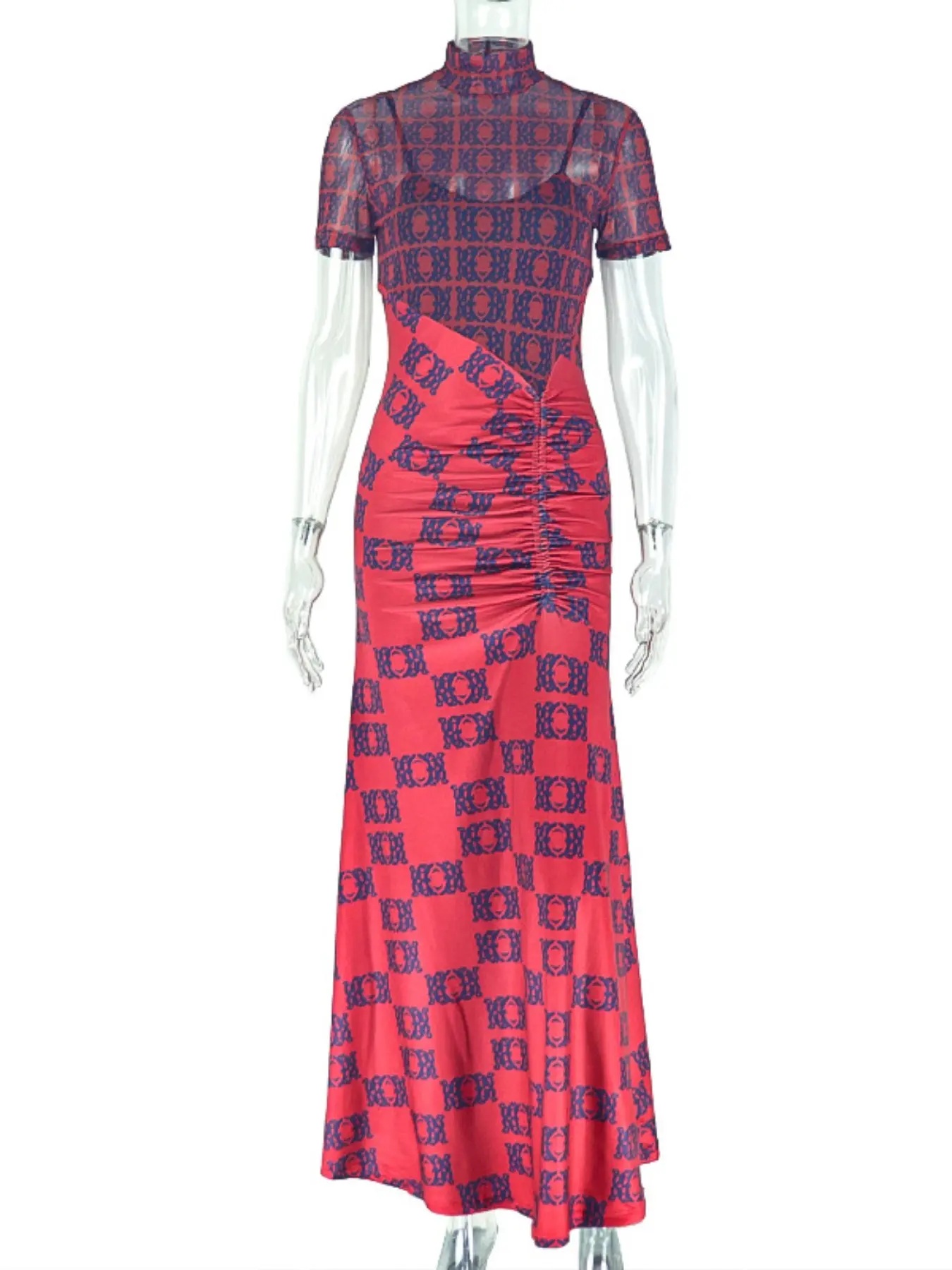tight fitting wrap dress African Print Caftan Camouflage / One size main image 0