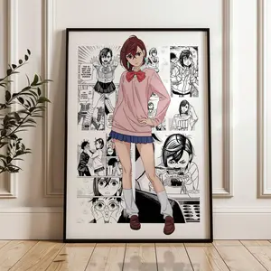 Dandadan Momo Ayase Poster: Curated Manga Panels, Anime Satin Poster