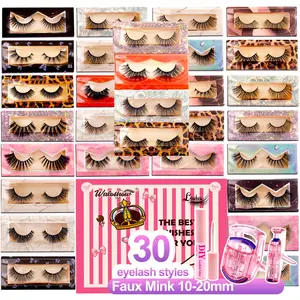 Mixed Length False Eyelashes Set, 1 Set Natural Look Eyelash Extensions with Glue and Eyelash Curler, Eye Makeup Product for Women & Girls