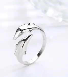 R244- 925 Sterling Silver Dolphin Ring!