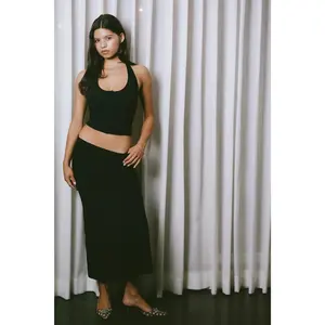 THE JESSIE SLIP SKIRT IN BLACK