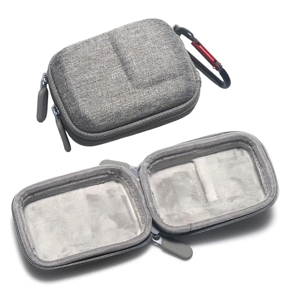 Carrying Case for DJI OSMO Action 5 Pro/4/3 Double Zipper Travel Case with Carabiner Protective Box Mini Carry Case Accessory