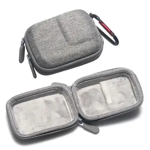 Carrying Case for DJI OSMO Action 5 Pro/4/3 Double Zipper Travel Case with Carabiner Protective Box Mini Carry Case Accessory