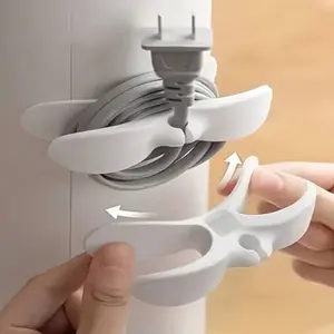 2 Pieces Power Cable Organizers, Wall Mounted Cord Clips for Kitchen Storage, Home Appliance Cable Management Solutions