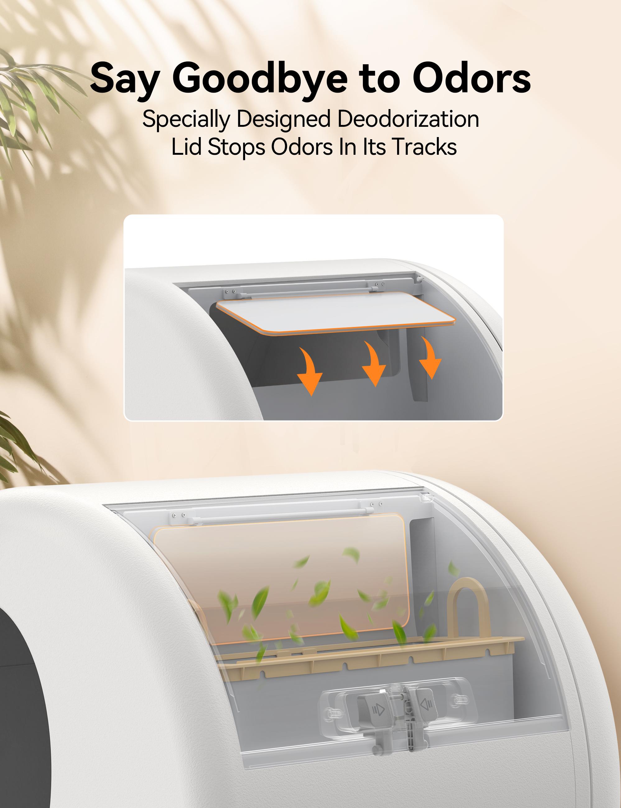 Meowant SC01 (Clearance Sale) 57.6L Large Capacity Automatic Cleaning Litter Box, High Seal, Odorless, Ultra-Quiet, with Urine-Proof Baffle, Equipped with 10 Pairs of Sensors + Infrared, High-Precision Anti-Pinch Protection, #SummerVibes #petlovers