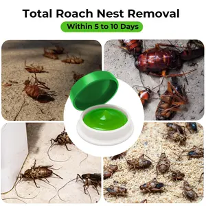 40 Pack Roach Repellent Bait Indoor Infestation Effective Cockroach Bait Gel Stations Quick Kill Formula Easy to Apply German Cockroach Spot Treatment Ideal for Kitchens Bathrooms Upgraded Formula with Yeast Extracts and Sugars