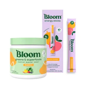 Bloom Nutrition Greens & Superfoods Powder (30 Servings) + Bloom Nutrition Energy Sticks (10 Sticks)