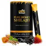 HILLSIDE SHILAJIT Pure Organic Halal Honey Herb Sticks - 250mg Himalayan Resin, Ashwagandha, Saffron Herbs Blend, Natural Chemical-Free Dietary Supplement for Adults, Energy & Immunity Boost, 30-Stick 30-Day Supply