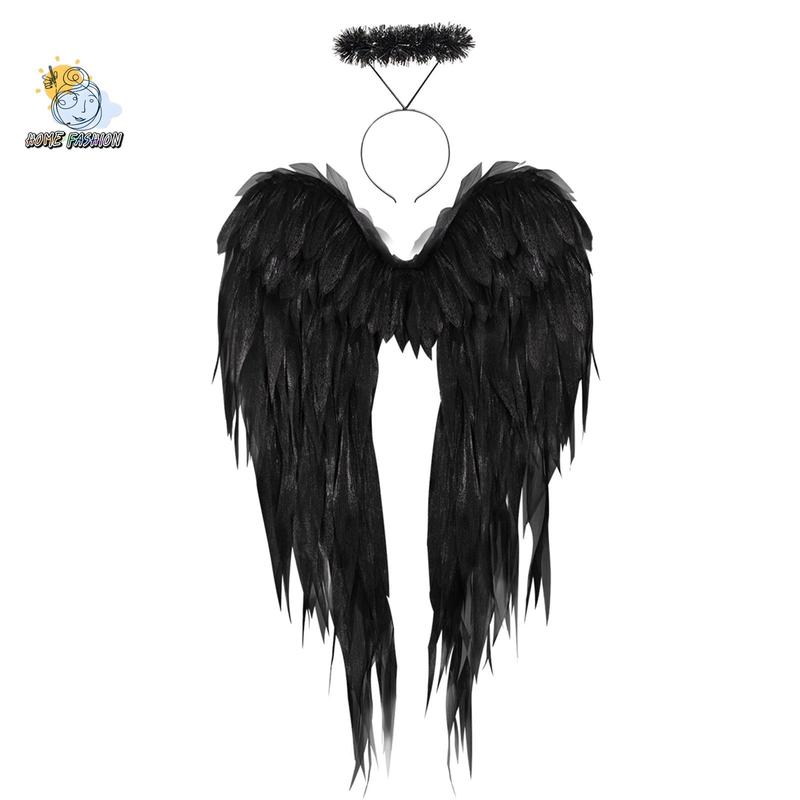 Adult Angel Wing Lightweight Feather Angel Wings and Halo Headband Cosplay Costumes Props for Party Accessories