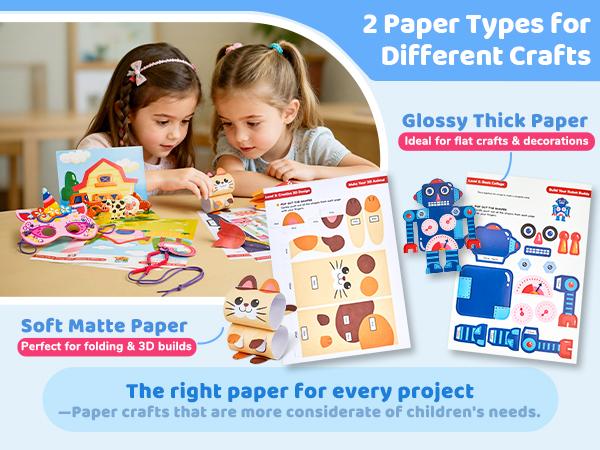 JoyCat Scissor Skills Activity Book, 4 Progressive Levels to Learn Cutting for Kids, 27 Fun Crafts with Child-Safe Scissors, Develop Fine Motor Skills, Ideal Christmas Gift & Arts and Crafts