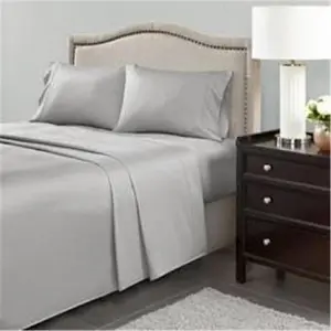 Madison Park MP20-5054 Queen Size Pima Cotton Sheet Set, Light Grey
