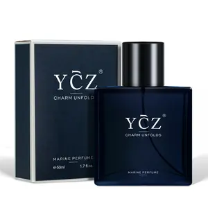 YCZ Midnight Marine Eau de Parfum 1.7oz Aromatic Woody Fragrance for Men with Bergamot Vetiver Leather Citrus & Musk Notes Ideal Gift Choice