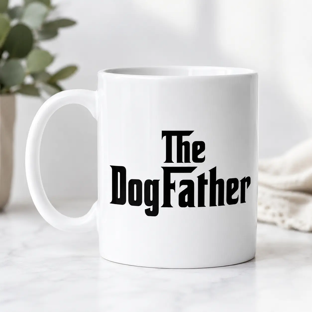 Funny The Dog Father Ceramic Mug, Humor Coffee Mug For Dog Dad, Dog Lover Tea Cup For Daddy, Funny Gift For Dad