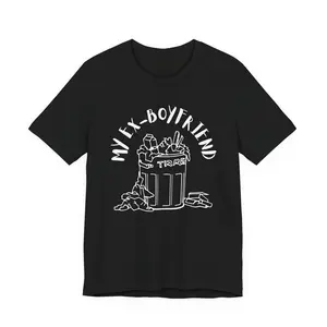 My Ex-Boyfriend Trash Can Tee | Funny Breakup Graphic Shirt