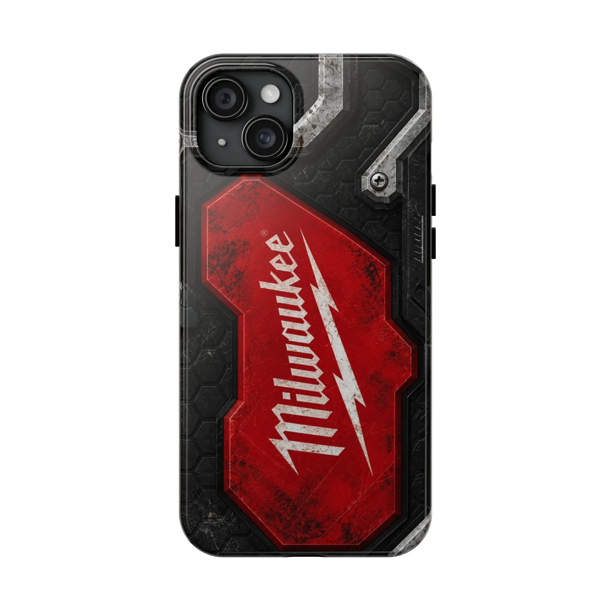 Milwaukee Rugged Tool Inspired Phone Case – Industrial Heavy Duty Toolbox Design, Mechanic Style Protective Case for iPhone
