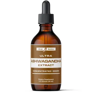 Ultra6 Nutrition Ashwagandha Drops: Organic Ashwagandha & Rhodiola for Mood, Energy & Wellness – Liquid Supplement for  Men's & Women Health